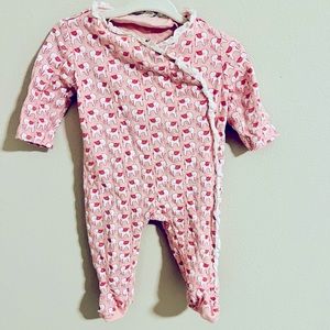 Janie and jack Elephant print footed one piece pajamas sleeper footies